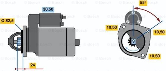 BOSCH 0 986 010 190 - Стартер avtolavka.club