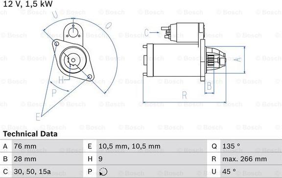 BOSCH 0 986 010 870 - Стартер avtolavka.club