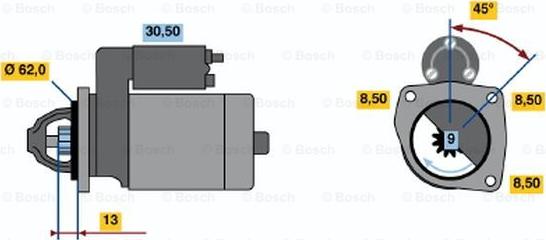 BOSCH 0 986 010 330 - Стартер avtolavka.club