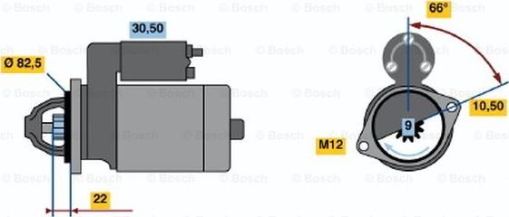 BOSCH 0 986 010 250 - Стартер avtolavka.club