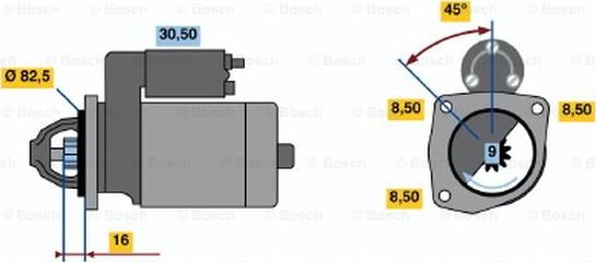 BOSCH 0 986 010 280 - Стартер avtolavka.club