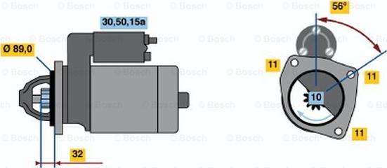 BOSCH 0 986 010 710 - Стартер avtolavka.club