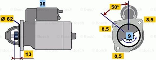 BOSCH 0 986 011 941 - Стартер avtolavka.club