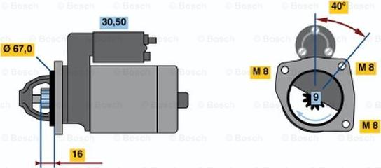 BOSCH 0 986 011 921 - Стартер avtolavka.club