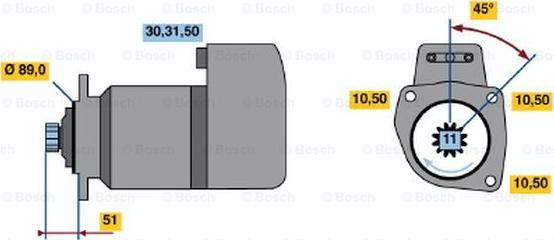 BOSCH 0 986 011 520 - Стартер avtolavka.club