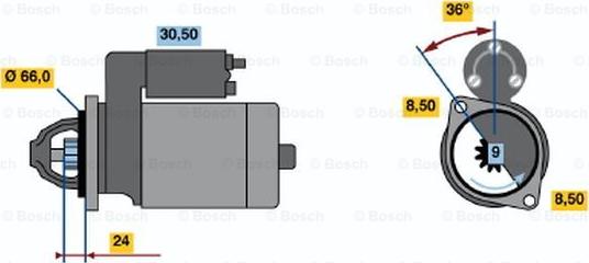 BOSCH 0 986 011 671 - Стартер avtolavka.club