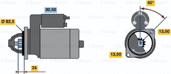 BOSCH 0 986 011 190 - Стартер avtolavka.club