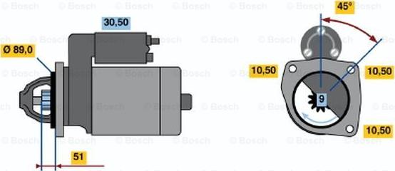 BOSCH 0 986 011 340 - Стартер avtolavka.club