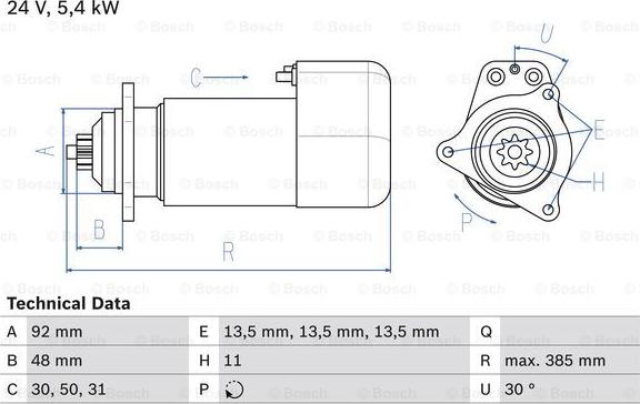 BOSCH 0 986 018 420 - Стартер avtolavka.club