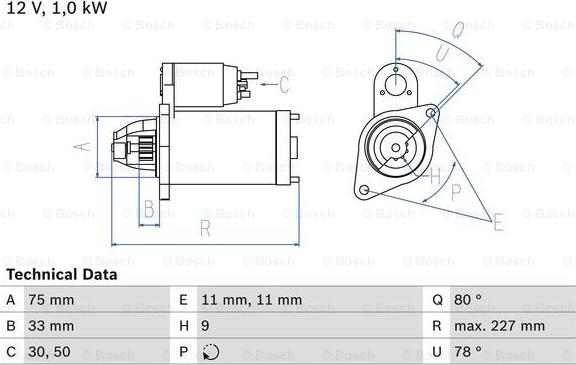 BOSCH 0 986 018 541 - Стартер avtolavka.club