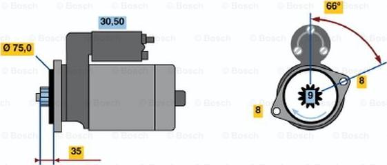 BOSCH 0 986 018 551 - Стартер avtolavka.club