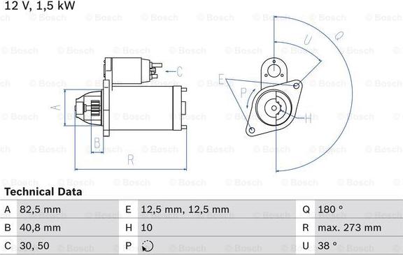 BOSCH 0 986 018 080 - Стартер avtolavka.club