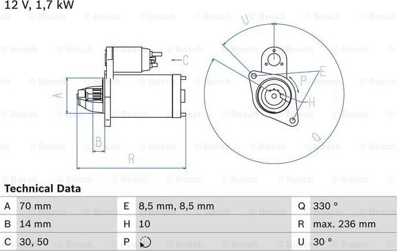 BOSCH 0 986 018 180 - Стартер avtolavka.club