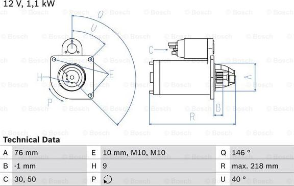 BOSCH 0 986 018 870 - Стартер avtolavka.club