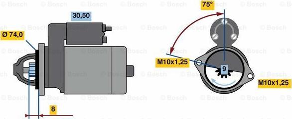 BOSCH 0 986 018 741 - Стартер avtolavka.club