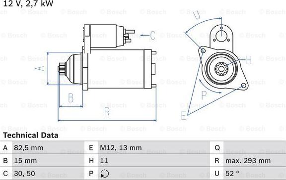 BOSCH 0 986 018 751 - Стартер avtolavka.club