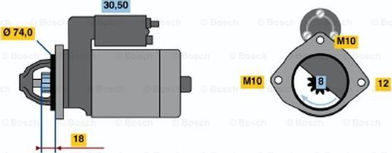 BOSCH 0 986 018 721 - Стартер avtolavka.club