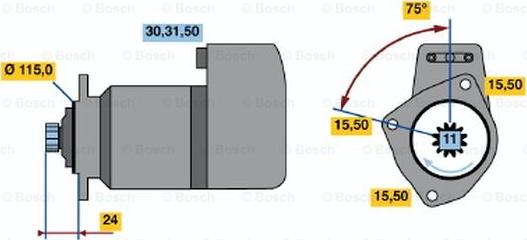 BOSCH 0 986 013 440 - Стартер avtolavka.club