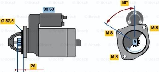 BOSCH 0 986 013 630 - Стартер avtolavka.club