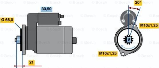 BOSCH 0 986 013 541 - Стартер avtolavka.club