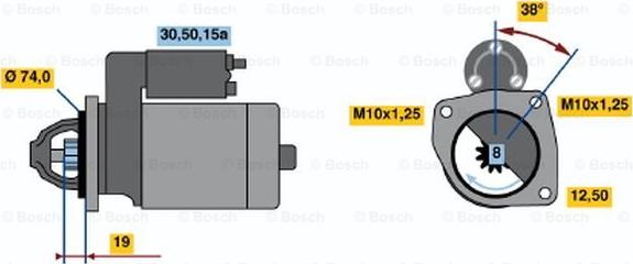 BOSCH 0 986 013 501 - Стартер avtolavka.club