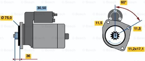 BOSCH 0 986 013 581 - Стартер avtolavka.club