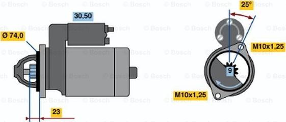 BOSCH 0 986 013 531 - Стартер avtolavka.club