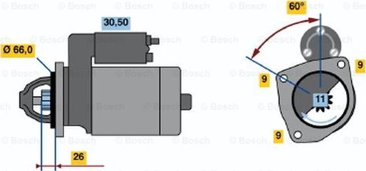 BOSCH 0 986 013 620 - Стартер avtolavka.club