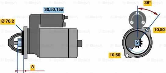 BOSCH 0 986 013 070 - Стартер avtolavka.club