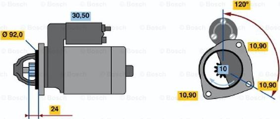 BOSCH 0 986 013 180 - Стартер avtolavka.club