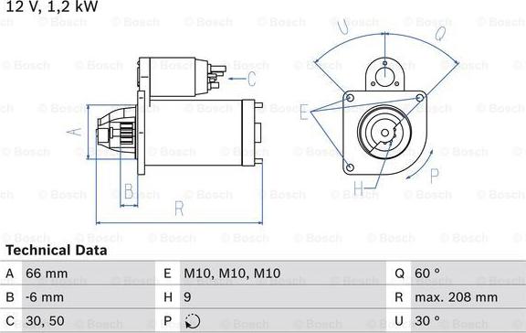 BOSCH 0 986 013 861 - Стартер avtolavka.club