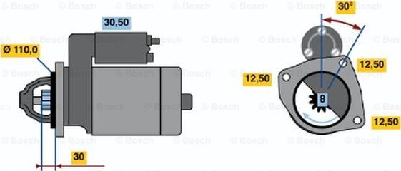 BOSCH 0 986 013 871 - Стартер avtolavka.club