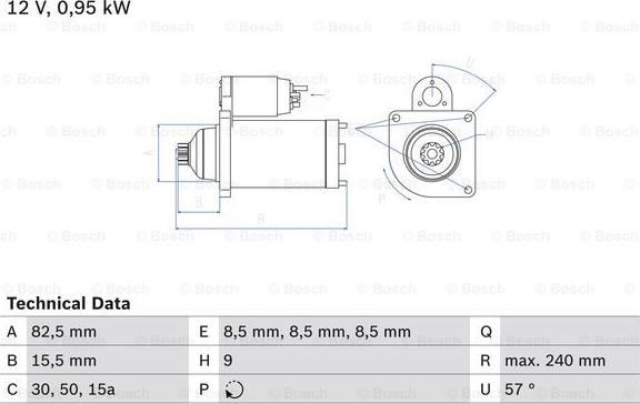 BOSCH 0 986 013 380 - Стартер avtolavka.club