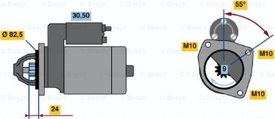 BOSCH 0 986 013 230 - Стартер avtolavka.club