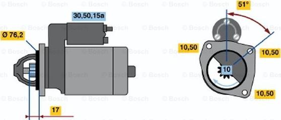 BOSCH 0 986 013 220 - Стартер avtolavka.club