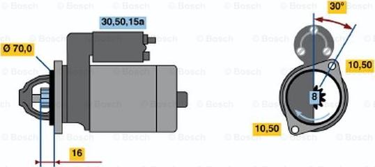 BOSCH 0 986 012 111 - Стартер avtolavka.club