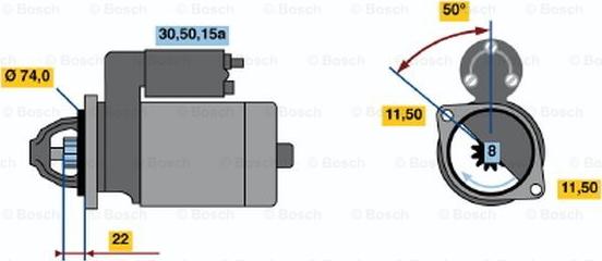 BOSCH 0 986 012 121 - Стартер avtolavka.club