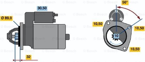 BOSCH 0 986 012 350 - Стартер avtolavka.club