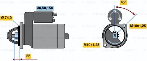 BOSCH 0 986 012 281 - Стартер avtolavka.club