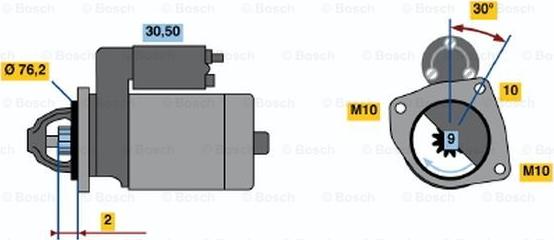 BOSCH 0 986 017 910 - Стартер avtolavka.club