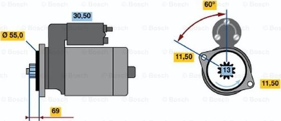 BOSCH 0 986 017 591 - Стартер avtolavka.club