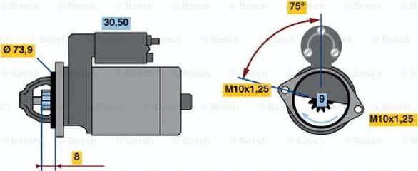 BOSCH 0 986 017 561 - Стартер avtolavka.club