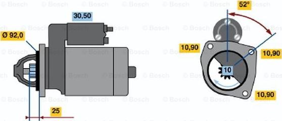 BOSCH 0 986 017 510 - Стартер avtolavka.club