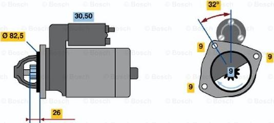 BOSCH 0 986 017 010 - Стартер avtolavka.club