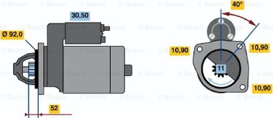 BOSCH 0 986 017 080 - Стартер avtolavka.club