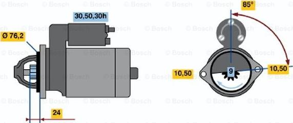 BOSCH 0 986 017 150 - Стартер avtolavka.club