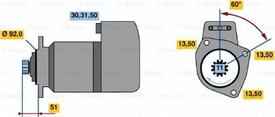 BOSCH 0 986 017 100 - Стартер avtolavka.club