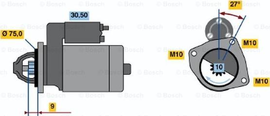 BOSCH 0 986 017 131 - Стартер avtolavka.club