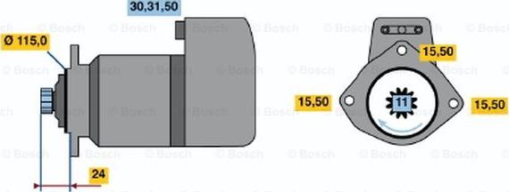 BOSCH 0 986 017 850 - Стартер avtolavka.club