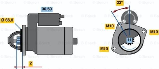 BOSCH 0 986 017 391 - Стартер avtolavka.club